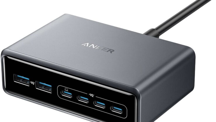 Stolní GaN nabíječka Anker Prime Charger 200W se šesti porty